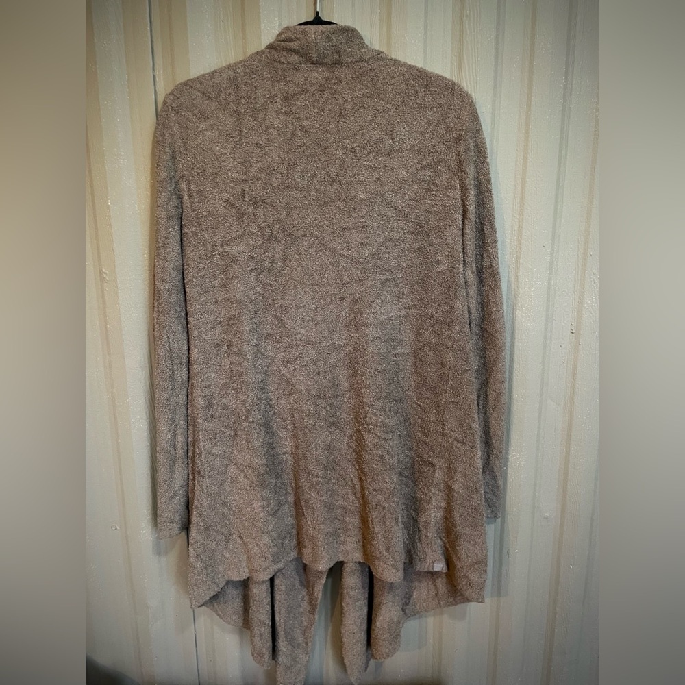 BAREFOOT DREAMS Island Wrap Open Front Cardigan Taupe CozyChic Lite Soft S/M - Picture 9 of 16